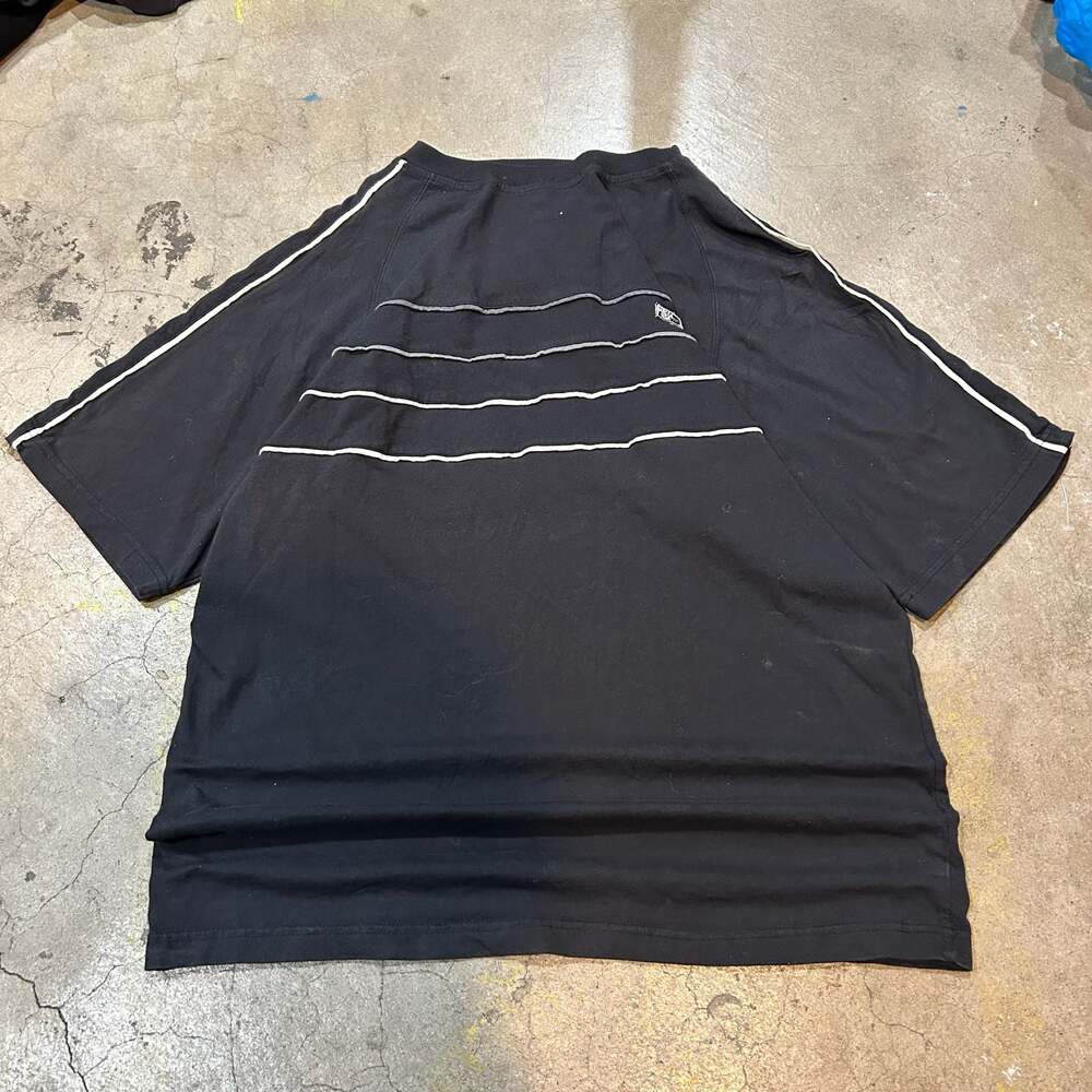 Vintage Mecca USA Oversized Striped Raglan Tee T-Shirt